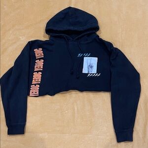 Corey Scherer Yeroc Black Cropped Hoodie